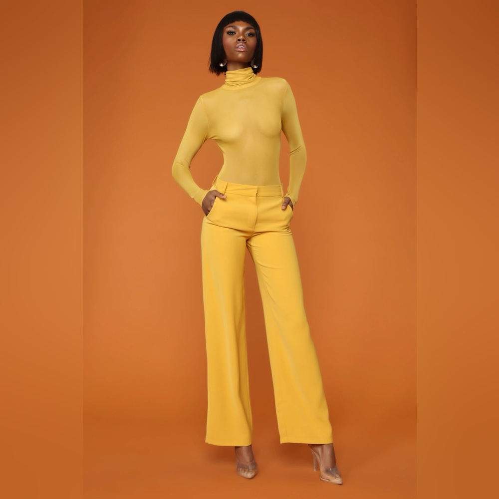 NWT! CARDI B x FASHION NOVA EXCLUSIVE "Now I'm A Boss" Pants | Mustard ❌ PANTS ❌